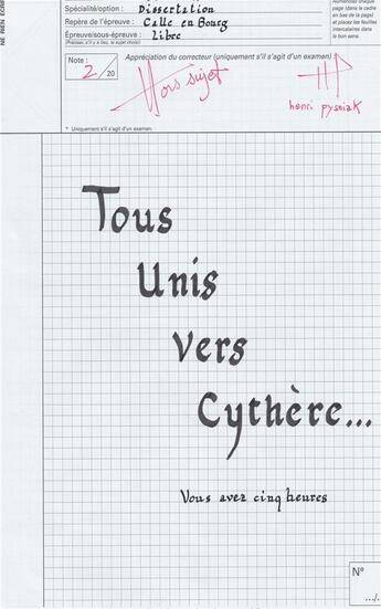 Couverture du livre « Tous unis vers Cythère » de Pysniak Henri aux éditions Les Sentiers Du Livre