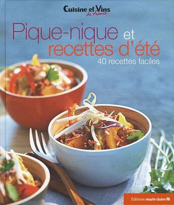 Couverture du livre « Pique nique et recettes d'été » de  aux éditions Marie-claire