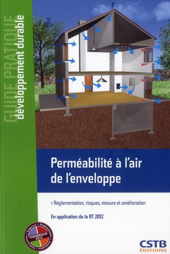 Couverture du livre « Perméabilité à l'air de l'enveloppe ; réglementation, risques, mesure et amélioration » de Jobert Romuald aux éditions Cstb