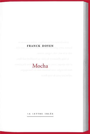 Couverture du livre « Mocha » de Franck Doyen aux éditions Lettre Volee