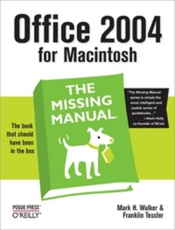 Couverture du livre « Office 2004 For Macintosh: The Missing Manual » de Nan Barber aux éditions O Reilly & Ass