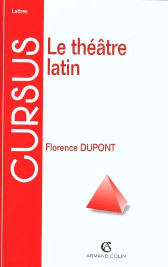 Couverture du livre « Le theatre latin » de Florence Dupont aux éditions Armand Colin