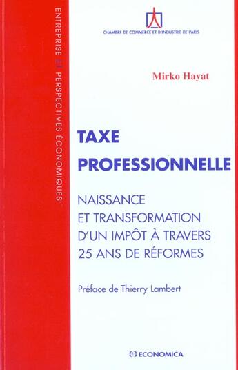 Couverture du livre « TAXE PROFESSIONNELLE » de Hayat/Mirko aux éditions Economica