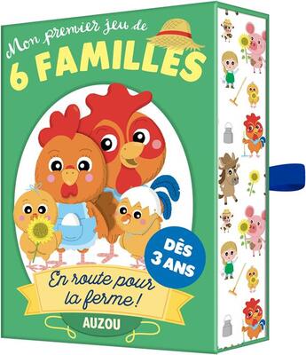 Couverture du livre « Mon premier jeu de 6 familles - en route pour la ferme » de Charlotte Ameling aux éditions Philippe Auzou