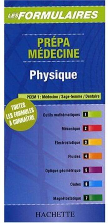 Couverture du livre « Physique ; PCEM 1 ; médecine, sage-femme, dentaire » de Vincenot aux éditions Hachette Education