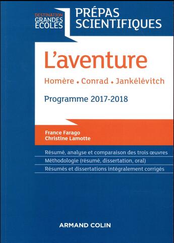 Couverture du livre « Thème français-philosophie prépas scientifiques (édition 2017/2018) » de Christine Lamotte et France Farago aux éditions Armand Colin