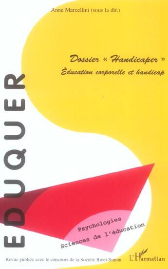 Couverture du livre « Dossier handicaper » de  aux éditions L'harmattan