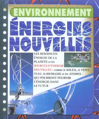 Couverture du livre « Les énergies nouvelles » de Steve Parker aux éditions Circonflexe