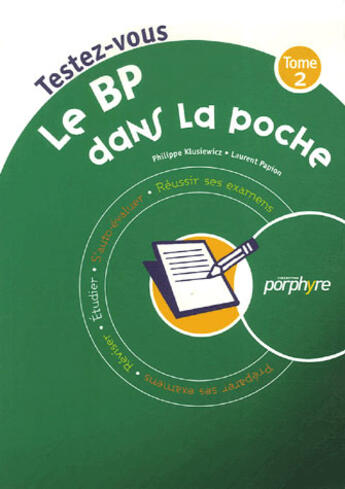 Couverture du livre « Le bp dans la poche t.2 » de Klusiew/Papion aux éditions Editions Porphyre