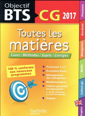 Couverture du livre « Objectif BTS ; CG toutes les matières » de  aux éditions Hachette Education