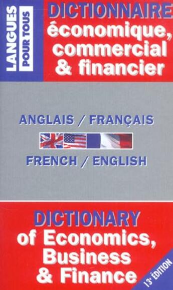 Couverture du livre « Dictionnaire Economique, Commercial Et Financier Anglais / Francais » de  aux éditions Pocket