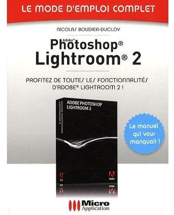 Couverture du livre « Photoshop lightroom » de Nicolas Boudier-Ducloy aux éditions Ma