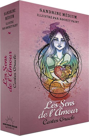 Couverture du livre « Les sens de l'amour : Cartes oracle » de Sandrine Medium et Rocket Paint aux éditions Good Mood Dealer