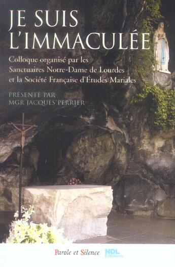 Couverture du livre « Je suis l'immaculee » de  aux éditions Parole Et Silence