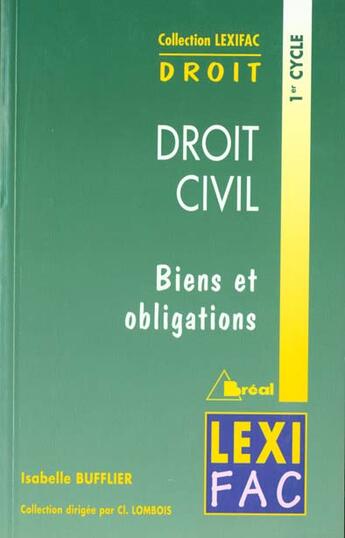 Couverture du livre « Droit Civil T.2 » de Lombois et Bufflier aux éditions Breal