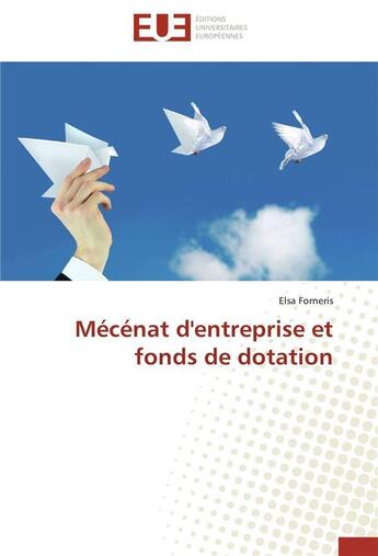 Couverture du livre « Mecenat d'entreprise et fonds de dotation » de Forneris-E aux éditions Editions Universitaires Europeennes