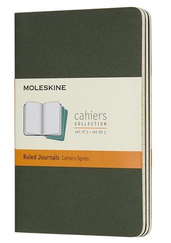 Couverture du livre « Cahier ligné poche myrte ; set de 3 » de  aux éditions Moleskine