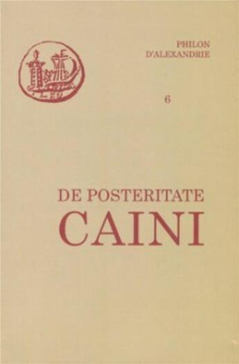 Couverture du livre « De posteritate Caini » de Philon D'Alexandrie aux éditions Cerf