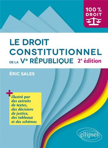 Couverture du livre « Le droit constitutionnel de la Ve République » de Eric Sales aux éditions Ellipses