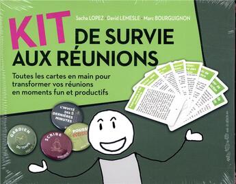 Couverture du livre « Kit de survie aux reunions » de Lopez/Lemesle aux éditions Pearson