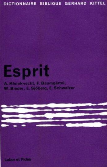 Couverture du livre « Esprit » de Kleinknecht Hermann aux éditions Labor Et Fides