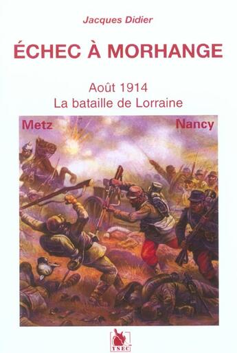 Couverture du livre « Echec a morhange » de Jacques Didier aux éditions Ysec