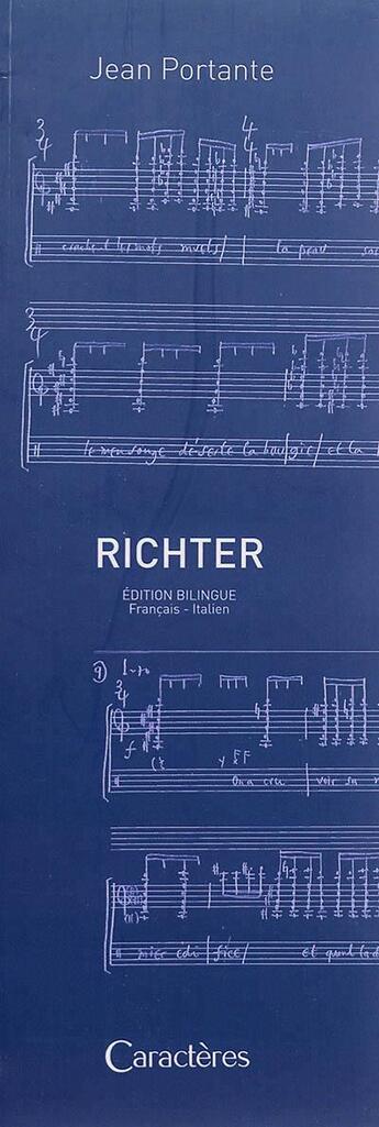 Couverture du livre « Richter » de Jean Portante aux éditions Caracteres