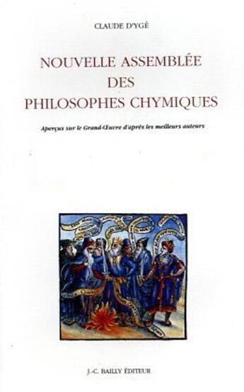 Couverture du livre « Nouvelle assemblée des philosophes chymiques » de Yge (D') Claude aux éditions Gutemberg