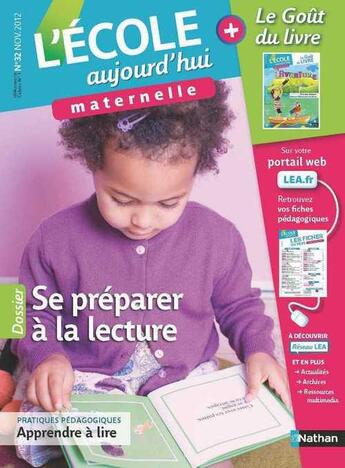 Couverture du livre « L'école aujourd'hui ; maternelle ; novembre 2012 » de  aux éditions Nathan