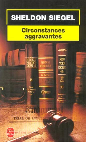 Couverture du livre « Circonstances aggravantes » de Siegel-S aux éditions Le Livre De Poche