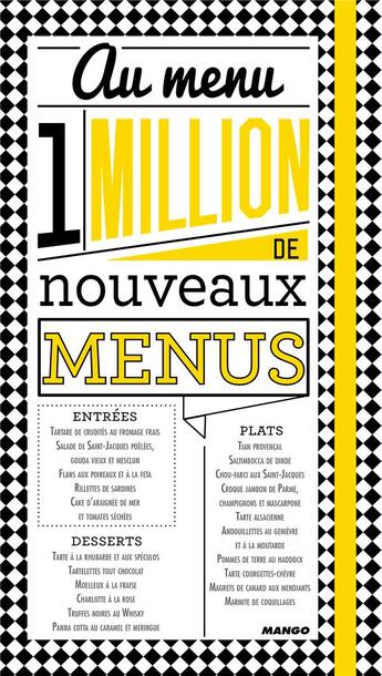 Couverture du livre « 1 million de nouveaux menus » de  aux éditions Mango