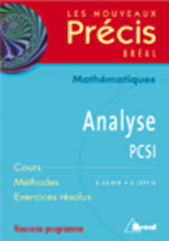 Couverture du livre « Precis analyse pcsi » de Guinin aux éditions Breal