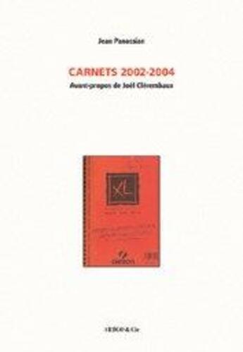 Couverture du livre « Carnets 2002-2004 » de Jean Panossian aux éditions Artgo & Cie