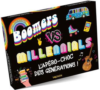 Couverture du livre « Boomers vs millennials : l'apéro-choc des générations ! » de Amelie Petitdemange aux éditions Vagnon