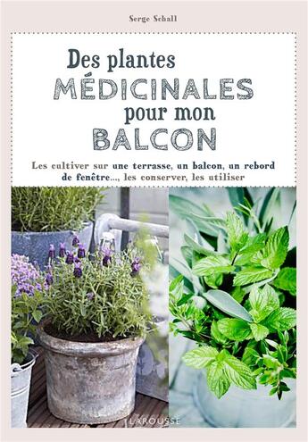 Couverture du livre « Des plantes médicinales pour mon balcon » de Serge Schall aux éditions Larousse