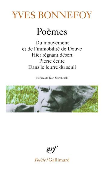 Couverture du livre « Poèmes » de Yves Bonnefoy aux éditions Gallimard