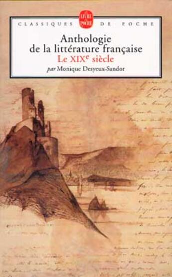Couverture du livre « Anthologie De La Litterature Francaise Xixe Siecle » de  aux éditions Lgf