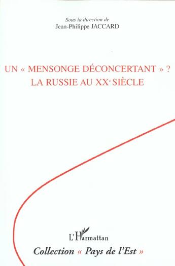 Couverture du livre « Un 