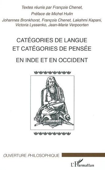 Couverture du livre « Categories de langue et categories de pensee - en inde et en occident » de Verpoorten/Lyssenko aux éditions L'harmattan