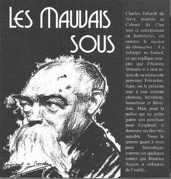 Couverture du livre « Les mauvais sous et autres contes fantastiques. » de Charles De Sivry aux éditions Les Ames D'atala