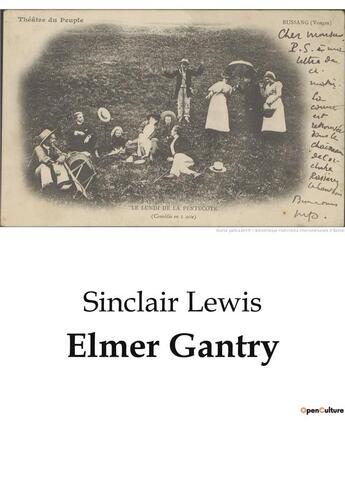 Couverture du livre « Elmer Gantry » de Sinclair Lewis aux éditions Culturea