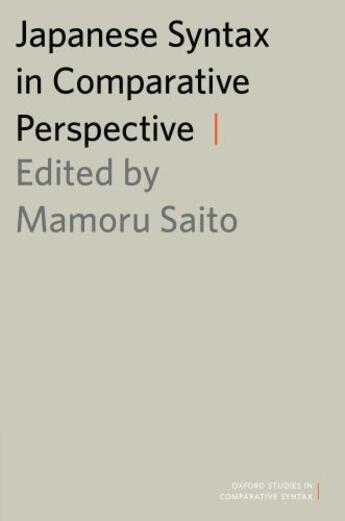 Couverture du livre « Japanese Syntax in Comparative Perspective » de Mamoru Saito aux éditions Oxford University Press Usa