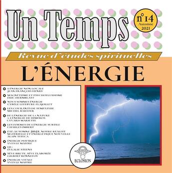 Couverture du livre « Un temps 14 » de Eclosion Association aux éditions Eclosion