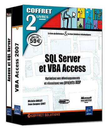 Couverture du livre « Coffret solutions ; SQL server et VBA access ; optimisez vos développements et réussissez vos projets ADP » de  aux éditions Eni