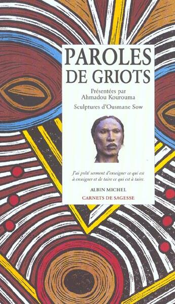 Couverture du livre « Paroles de griots » de Mathilde Voinchet aux éditions Albin Michel