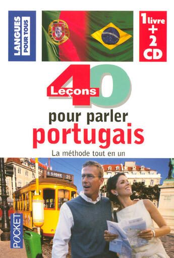 Couverture du livre « Coffret 40 leçons pour parler portugais » de Solange Parvaux aux éditions Pocket