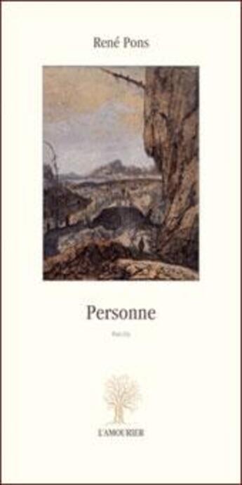 Couverture du livre « Personne » de Pons René aux éditions L'amourier