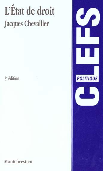 Couverture du livre « Etat de droit » de Jacques Chevallier aux éditions Lgdj