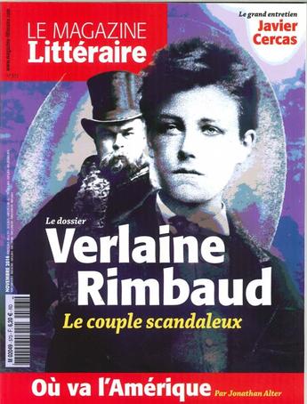 Couverture du livre « Le magazine litteraire n 573 verlaine rimbaud novembre 2016 » de  aux éditions Le Magazine Litteraire