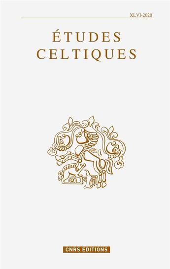 Couverture du livre « Etudes celtiques - numero 46 - vol46 » de  aux éditions Cnrs